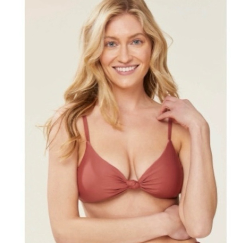 Andie Clay The Santorini Knotted Bikini Top Size XS NWT
